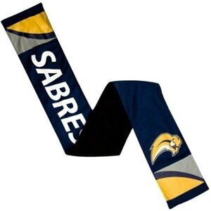 NHL Buffalo Sabres Jersey Fleece Lined Scarf Hidden Zip Pocket Game Day Blue